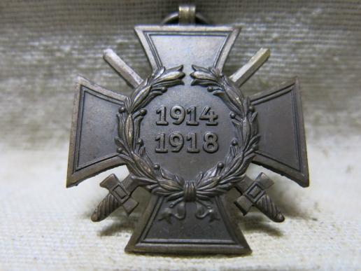 German WWI Das Ehrenkreuz Des Weltkriegs 1914-1918 WWI Honour Cross Unmarked.