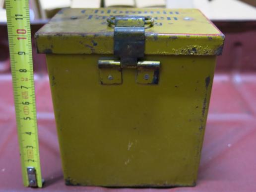 German Wehrmacht Feldlazarett Field Hospital Chloramin= Tabletten zu 0,5 g Yellow Box With Contents!!!