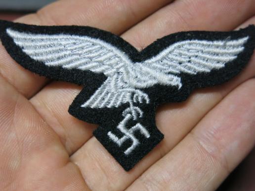 German Luftwaffe Eagle For Panzer Or Mechanic EM Mint. (3)