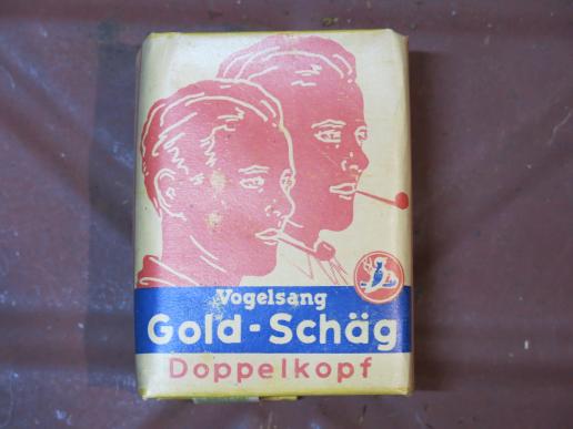 German Wehrmacht Tabak Vogelsang Gold-Schäg Doppelkopf Unopened Package.