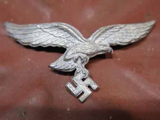 German Luftwaffe Eagle Zinc Made For Schirmmütze Visor Cap. (2)