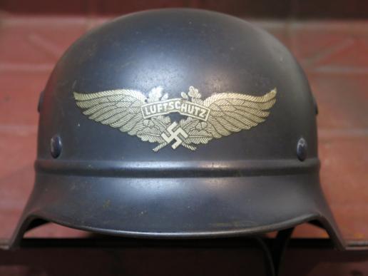 German Luftschutz M40 Helmet Q64 Near Mint Condition.