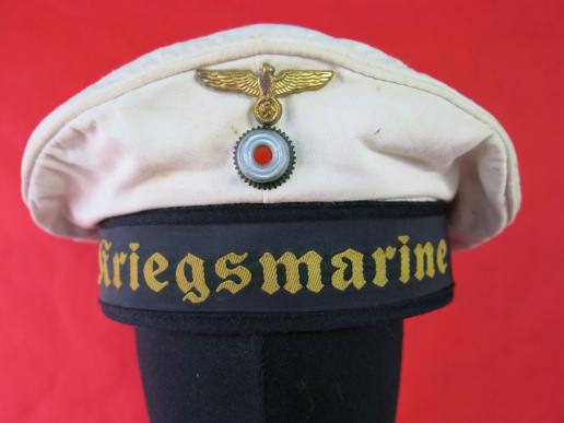 German Kriegsmarine Tellermütze EM White Size 57. (40)