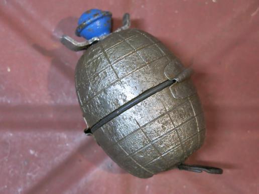 German Wehrmacht Eihandgranate M39 Egg Grenade With The Mega Rare Frag Sleeve, Inert.