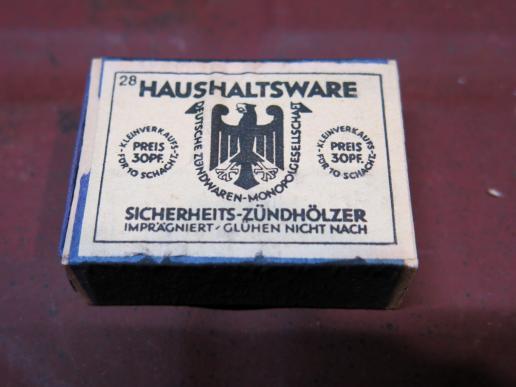 German Wehrmacht Matchbox Full Unused.