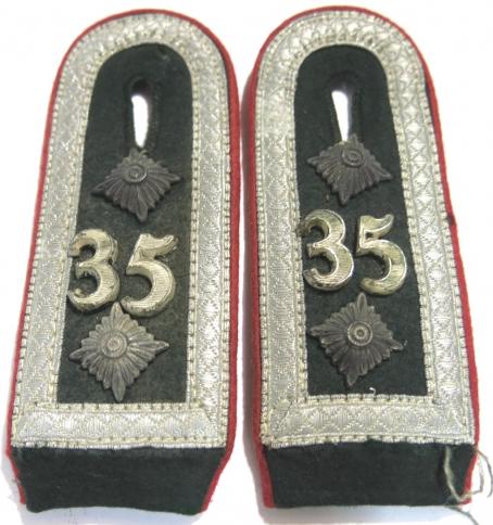 German Wehrmacht M38 Artillerie NCO Schulterklappen Shoulder Boards. (8)