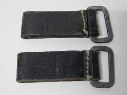 German Wehrmacht Belt Steel Loops Matching Set O. REICHEL LENGEFELD/42 Marked.