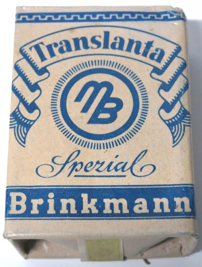 German Wehrmacht Tabak Translanta Spezial Brinkmann Unopened Package.