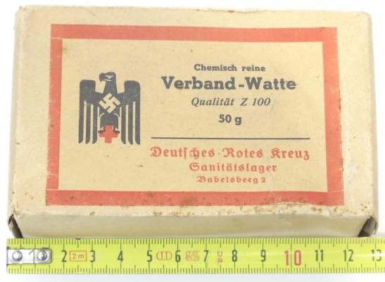 German Wehrmacht Deutsches Rotes Kreuz Medical Verband - Watte Bandaged Cotton Unused And Rare.