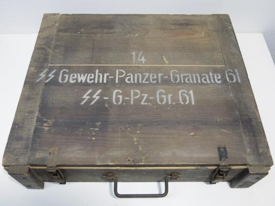 German Waffen SS Gewehr-Panzer-Granate 61 SS-G-Pz-Gr. 61 Box Wonderful And Original.