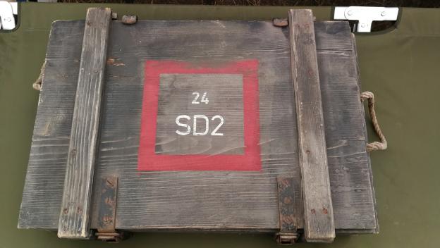 German Luftwaffe Transport Wood Box For 24 SD2 