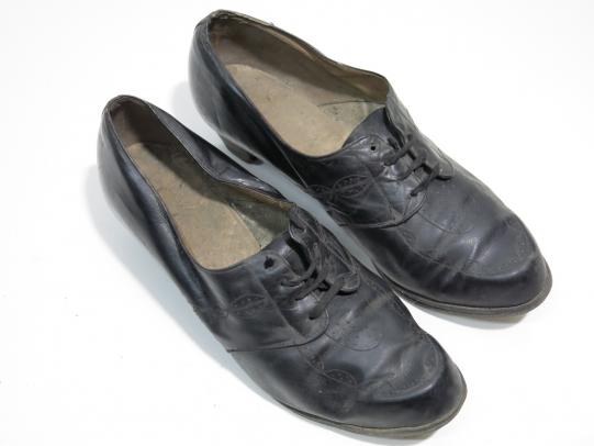 German 1930s-1940s Women Black Shoes, Used, But Rare. (6)