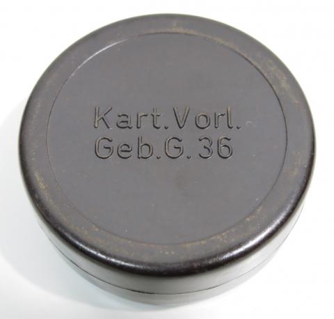 German Wehrmacht Bakelite Pot For Kart. Vorl. Geb. G. 36 1943.