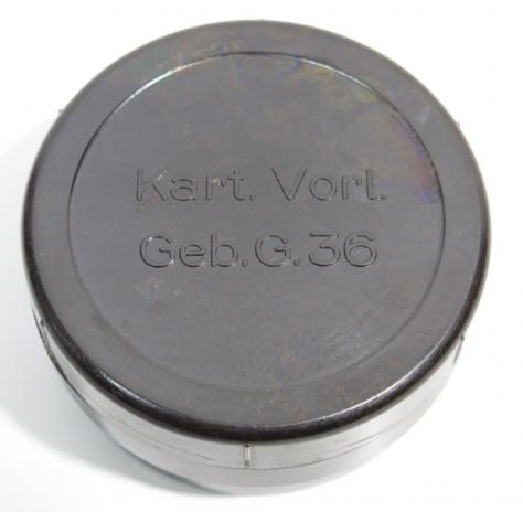 German Wehrmacht Bakelite Pot For Kart. Vorl. Geb. G. 36 fpr 1943.