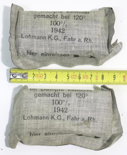 German Wehrmacht Medical Verbandstoff Field Dressing 1942 Unopened.