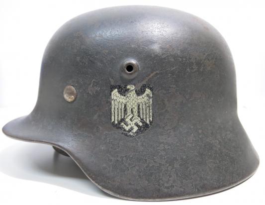 German Wehrmacht Heer M40 Helmet Single Decal SE64, Untouched.