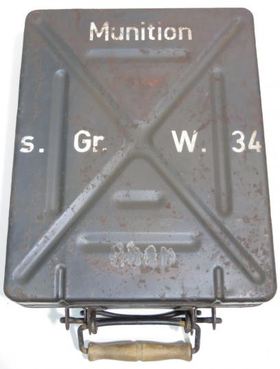 German Wehrmacht 8 cm Gr. W. 34 Granate Werfer 34 Mortar Box Early One 1938 Dated, Really Hard To Find One.