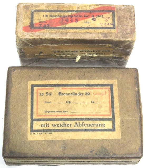 German Wehrmacht Set Of Empty Boxes For M24 Stickgrenades Case 1943.