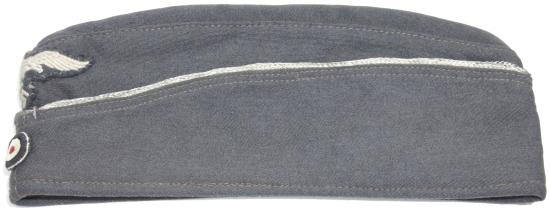 German Luftwaffe Officer Feldmütze Side Cap In Blue Gabardine Size 58. (30)