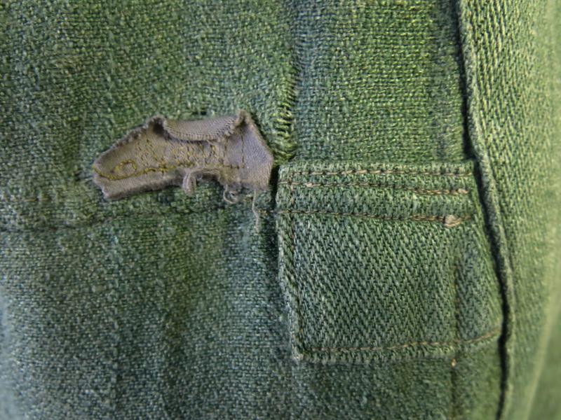 German Heer Sturmgeschütz Artillerie Artillery Wrap/Jacket Drillich HBT Battle Damage Part III Of III. (110)