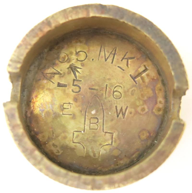 British WWI Mills Nº 5 MK1 Base Plug EBW -5-16 In Brass.