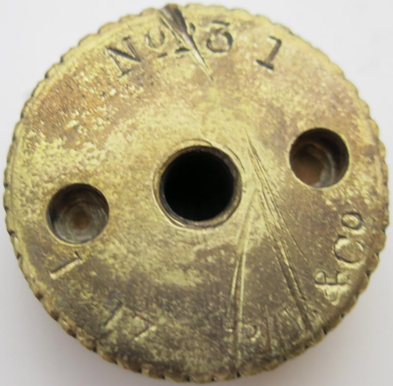 British WWI Mills Nº 23 1 1 - 17 P B & Cº Base Plug In Brass.