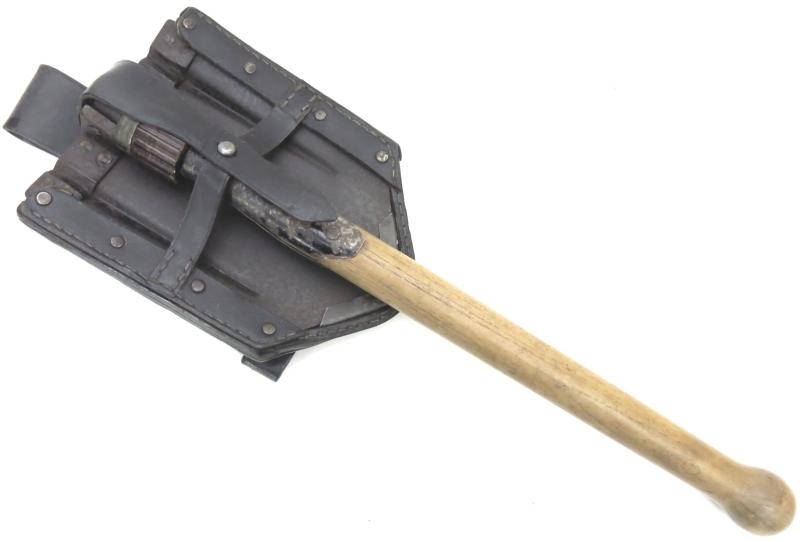 German Wehrmacht Klappspaten Mit Spatentasche Entrenching Tool Folding Shovel With Carrying Case cqr 1942.