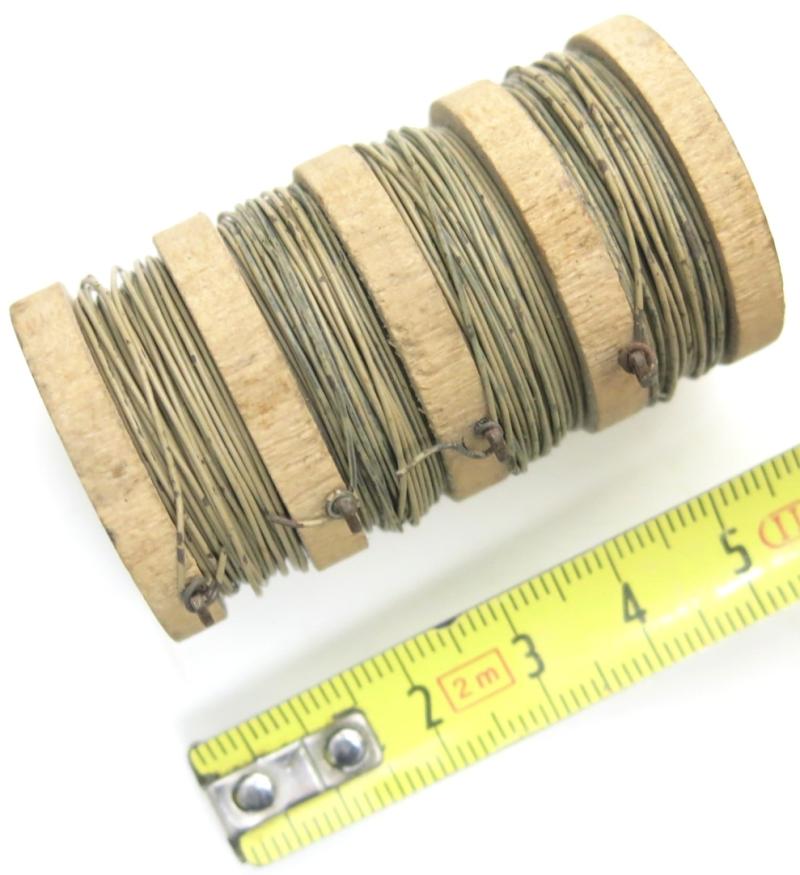 British WWII SOE Wire Rolls In Wood.... Transport Thing.