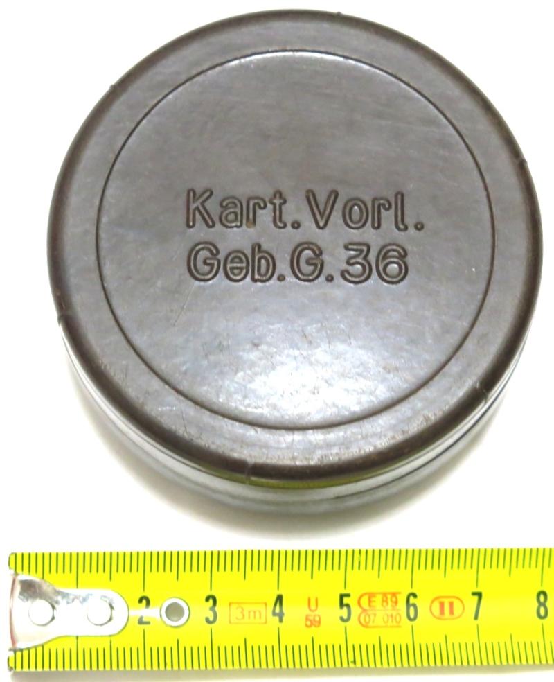 German Wehrmacht Bakelite Pot For Kart. Vorl. Geb. G. 36 1940.