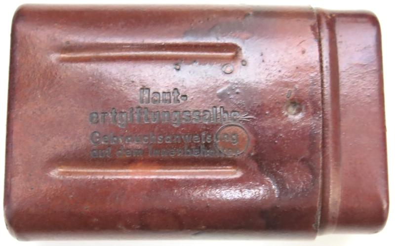 German Wehrmacht Hautentgiftungssalbe 41 Decontamination Kit Unused 1943/44.