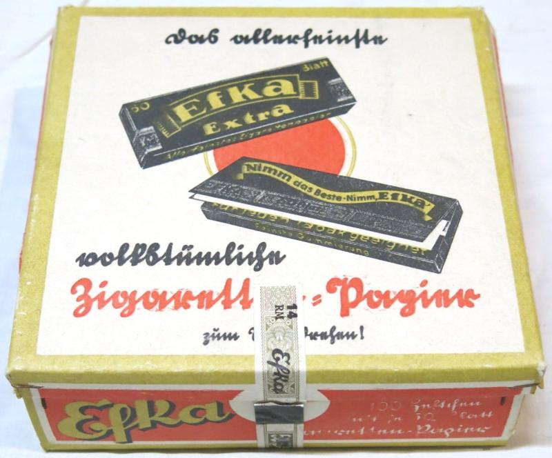 German Wehrmacht Efka Extra Sleeve With 50 Rolling Papers MINT Condition.