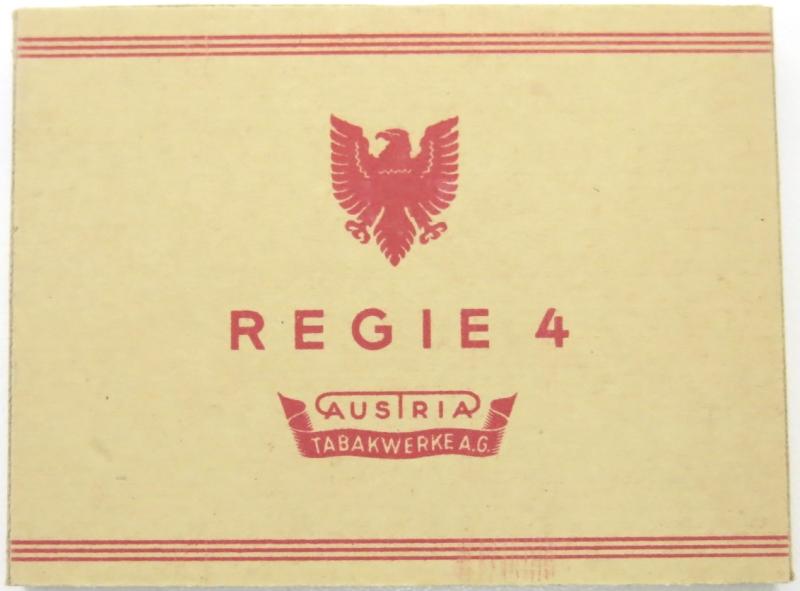 German Wehrmacht REGIE 4 10 Zigaretten Unopened Box, Rare.