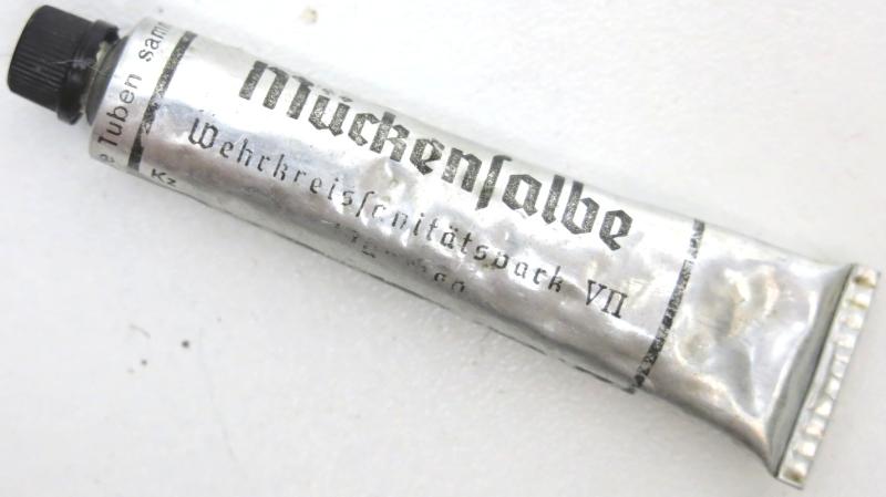 German Wehrmacht Mückensalbe Wehrkreissanitätspark VII München.