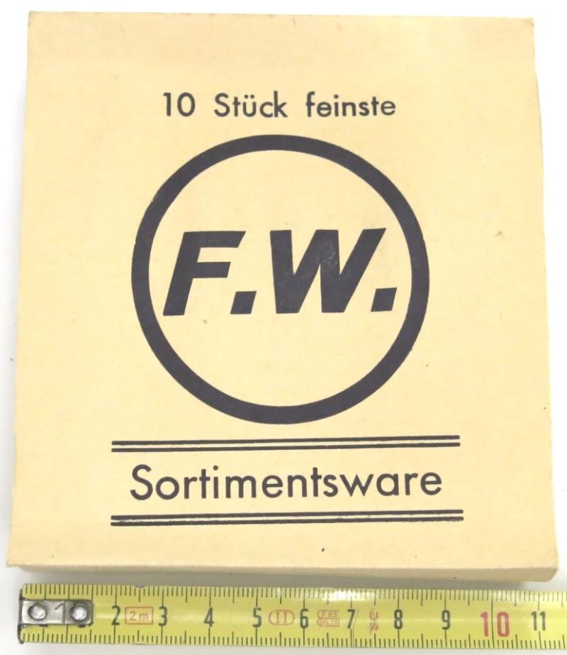 German Wehrmacht F. W. 10 Stück feinste Sortimentsware Zigarillos/Stumpen Unopened Packet.