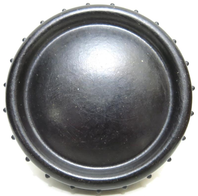 German Wehrmacht Standard Fettbuchse Black Bakelite Medium Dome Version Early Model Fat Container.