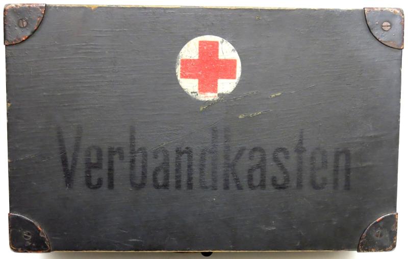 German Deutsche Polizei Verbandkasten In Wood, Hard To Find One.