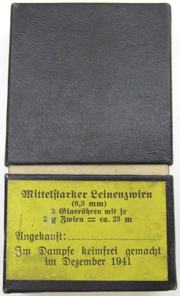 German Wehrmacht 1941 Dampfe Keimfrei Seide Steam Germ-Free Silk Complete Set.