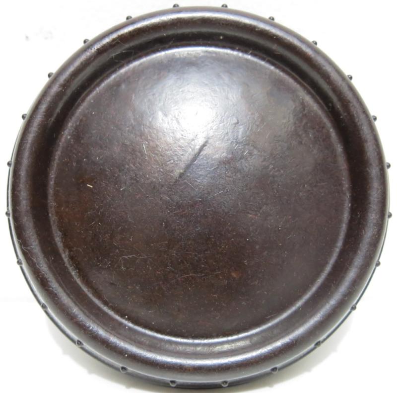 German Wehrmacht Standard Fettbuchse Brown Bakelite Fat Container Or Butterdish Mid/Late War Or Second Model 1944.