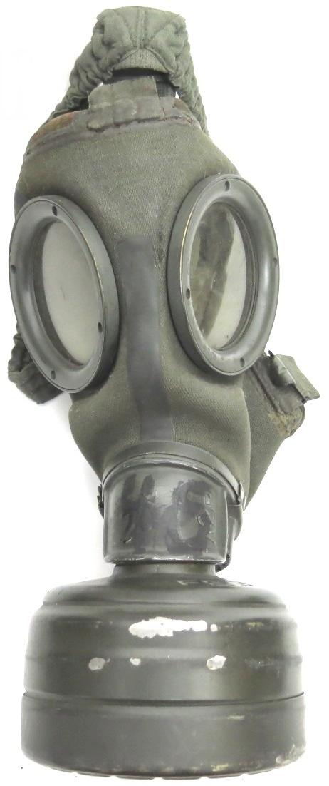 German Wehrmacht Gas Mask GM30 Early Model 1936 Upgraded to GM38 Model In 1938 With Filter.