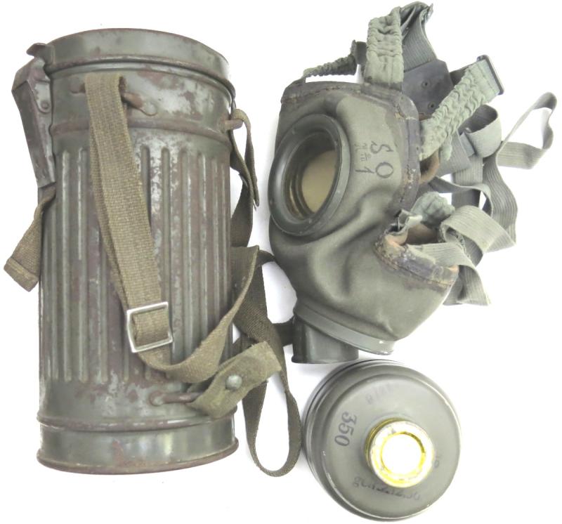 German 100% Legion Condor Gas Mask Set 1936-1937.