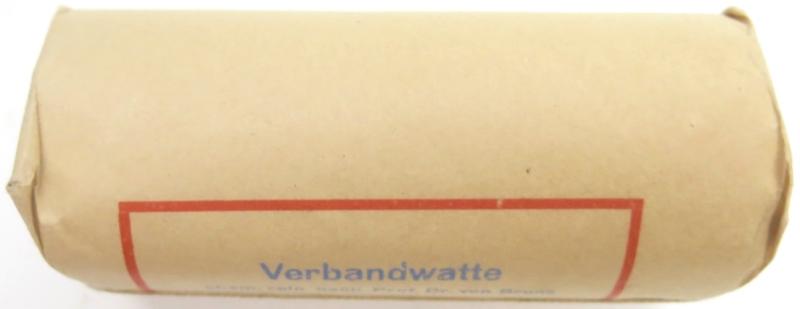 German Luftschutz Hausapotheke Verbandwatte 25 gr W. Söhngen & Co., Wiesbaden 1941.