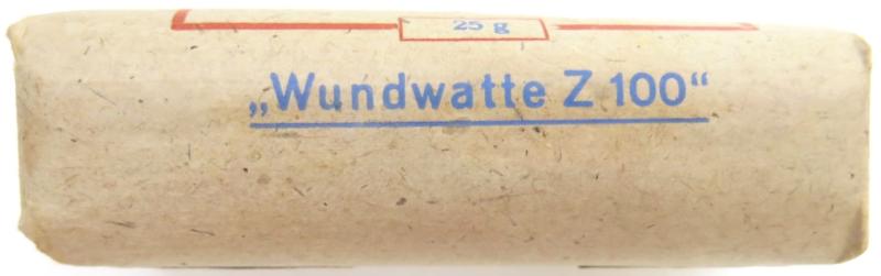 German Luftschutz Hausapotheke Verbandwatte 25 gr W. Söhngen & Co., Wiesbaden.