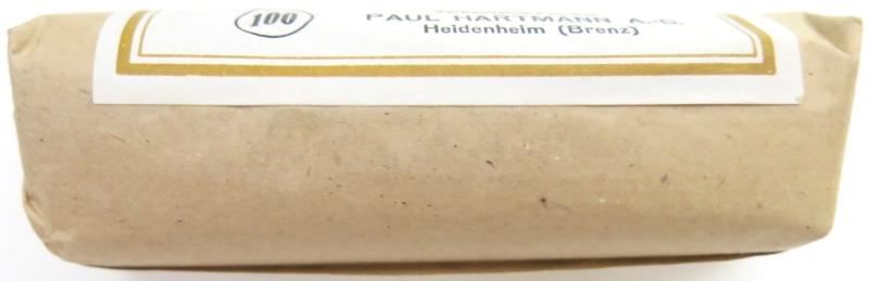 German Luftschutz Hausapotheke Verbandwatte 25 gr PAUL HARTMANN 1941.