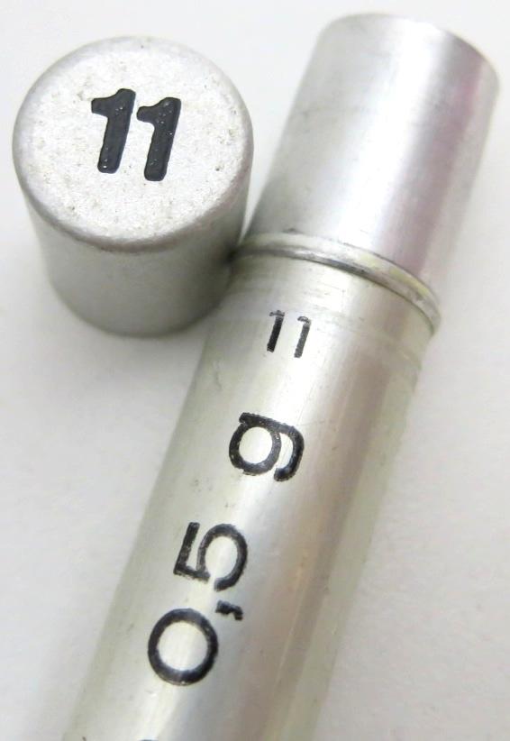 German Wehrmacht Sanitär Aluminium Tablettenröhrchen Medical Pills Tube Tannalbin 0.5 g, Empty.