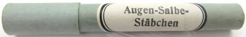 German Wehrmacht Augen-Salbe-Stäbchen Cardboard Tube Complete With Glass Sticks.