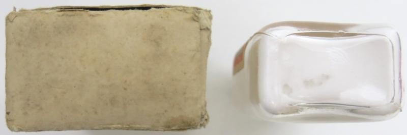 German Luftschutz Medical Natrium Bicarbonat Pulver 50 g Bottle In Box W. Söhngen & Co., Wiesbaden 1940.