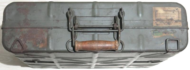 German Wehrmacht M24 Stielhandgranaten Metal Box Case M24 Stickgrenades WESCO 1940, Wonderful Example.
