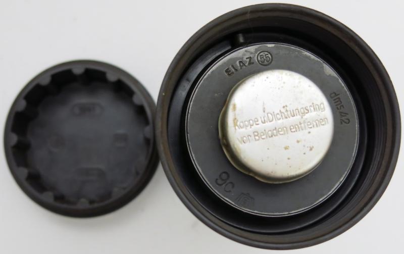 German Luftwaffe ELAZ Electrische Aufschlag Zünder Electrical Impact Fuze Series ELAZ 50 1942 Bomb Fuze With Bakelite Transport Pot 1941, Inert.