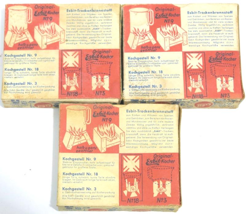 German Wehrmacht Esbit Kocher Mod. 9 Fuel Tablets Box Variation 2.