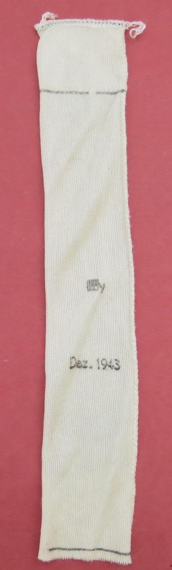 German Wehrmacht 2 cm FLAK Empty Powder Sack kby Dez. 1943.